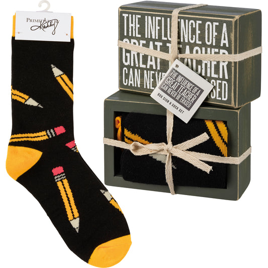 Box Sign & Sock Gift Set