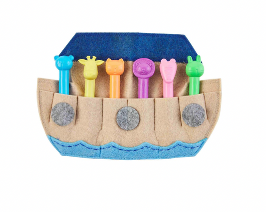 Noah's Ark Crayon Set with Holder